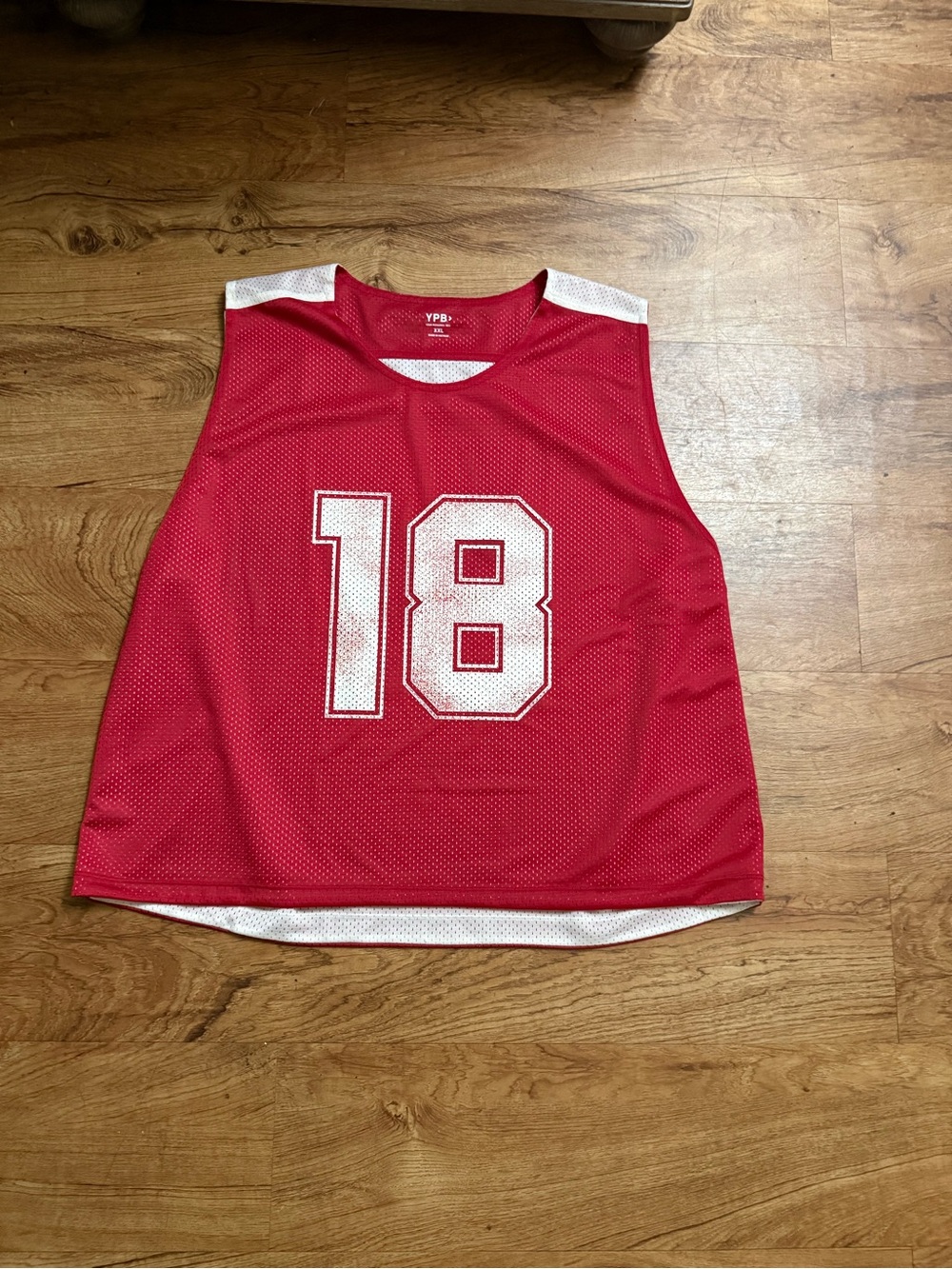 PPLA Red Mesh Athletic Tank with White Accent